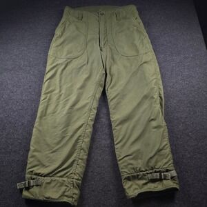 Vtg 70s Alpha Industries Cold Weather Trousers Green OG Men's M (34x29)Fits